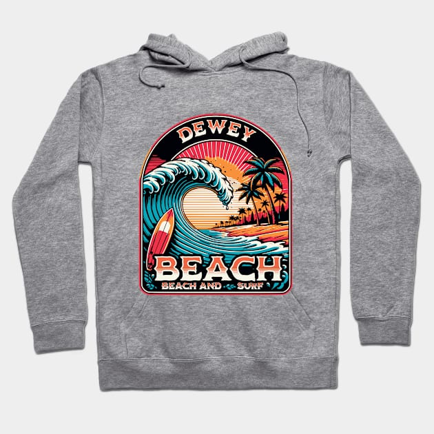 Dewey Beach Surf Hoodie by Dauberman Graphic Design